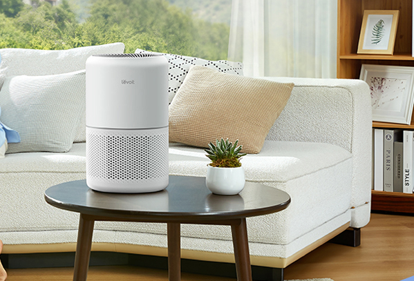 portable air purifier in room