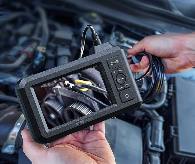 using wifi endoscope camera to inspect inside of car engine