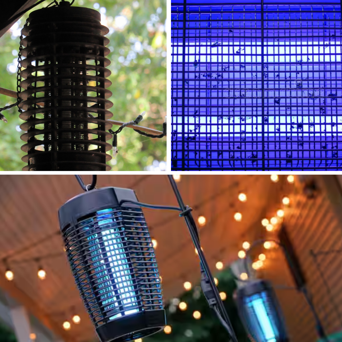 Bug zapper hanging on porches, bug zapper mounted on wall
