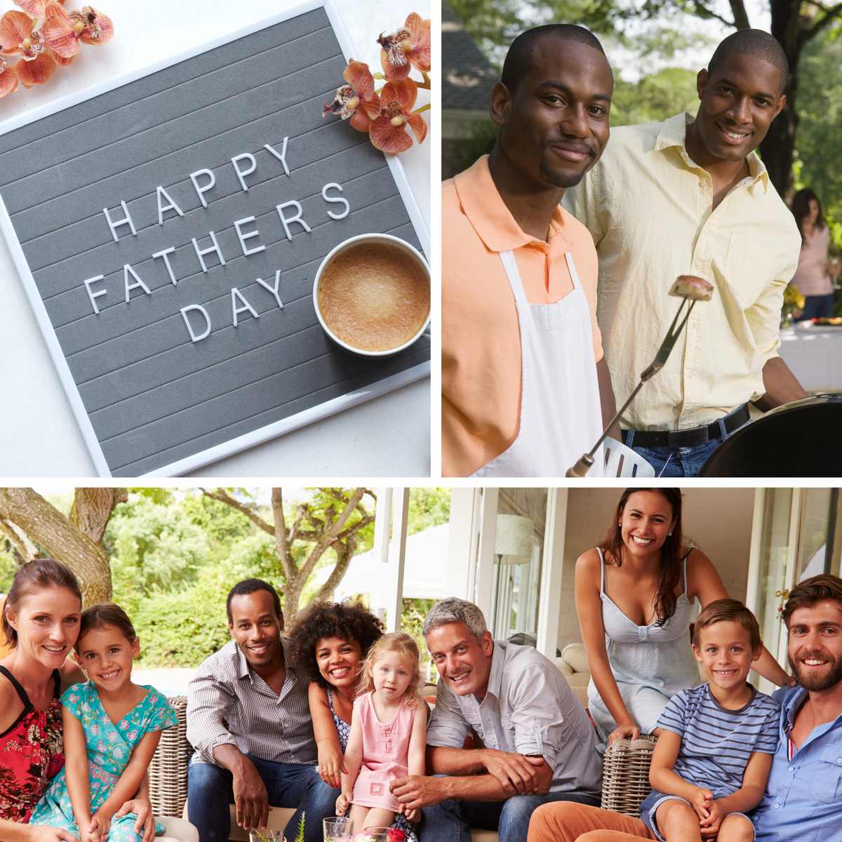 Father's Day Message Board, Dad friends at cookout, father's day friends party.